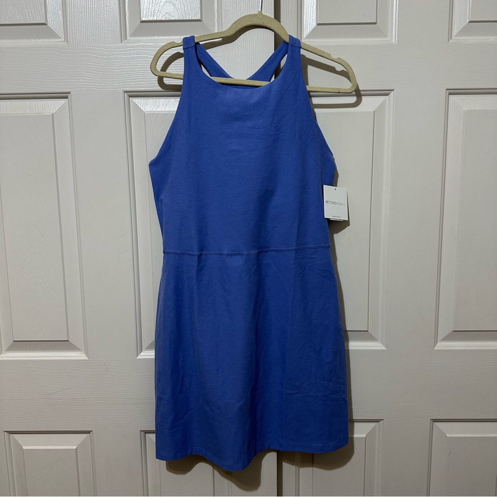 NWT Beyond Yoga Spacedye Refocus Racerback Dress Indigo Heather XL  Athleisure